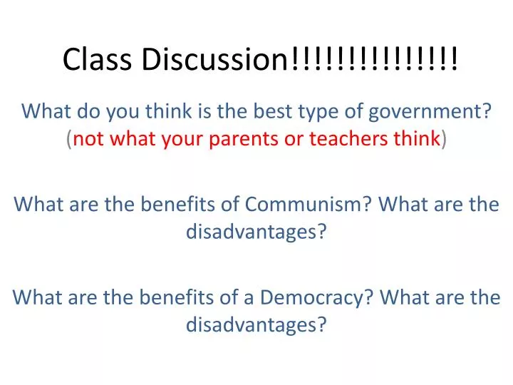 class discussion