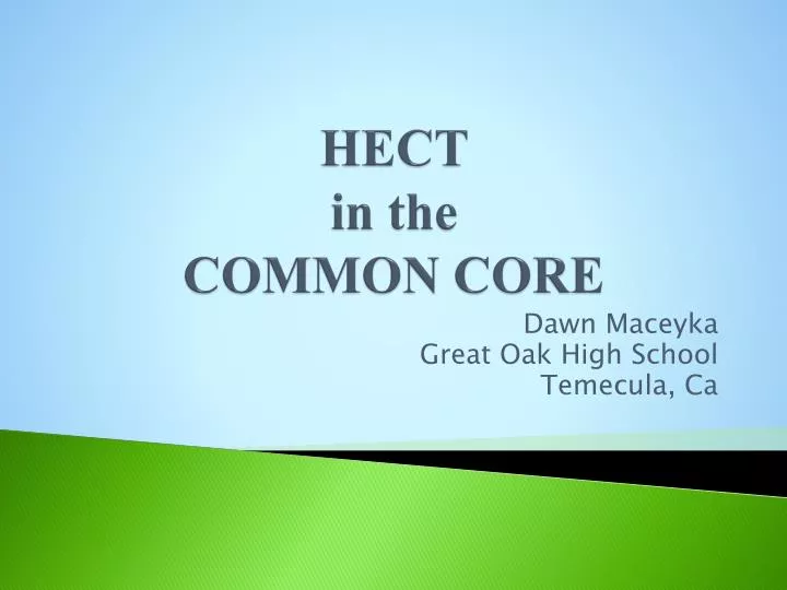 hect in the common core