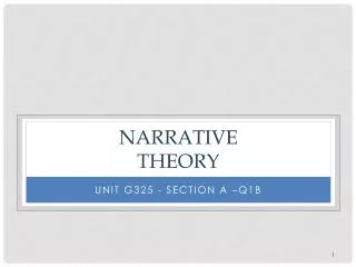 Narrative theory
