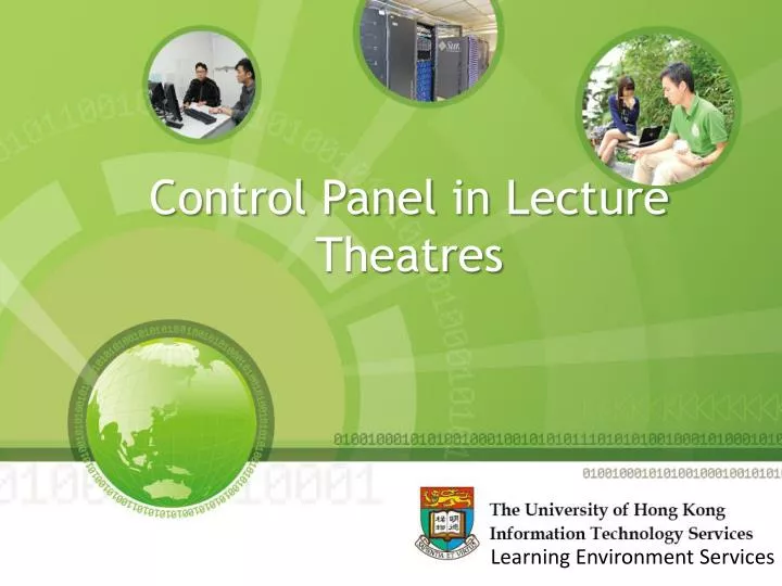control panel in lecture theatres