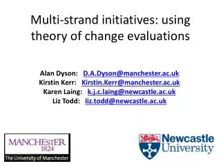 Multi-strand initiatives: using theory of change evaluations