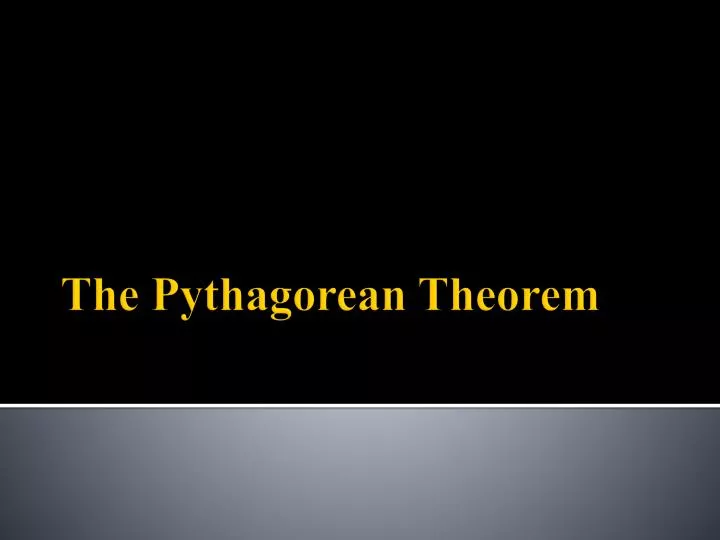 the pythagorean theorem