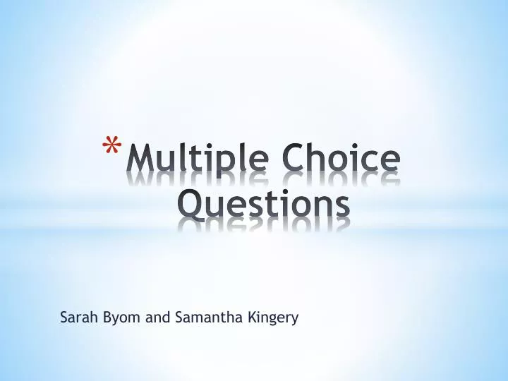 multiple choice questions