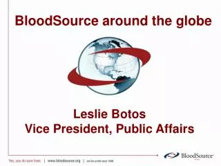 BloodSource around the globe