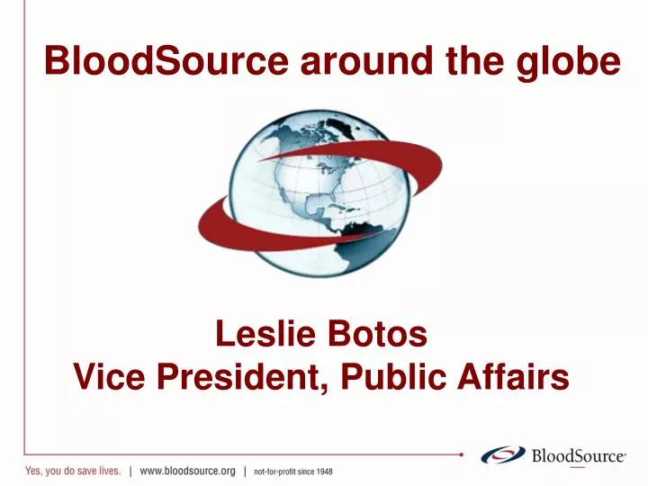 bloodsource around the globe