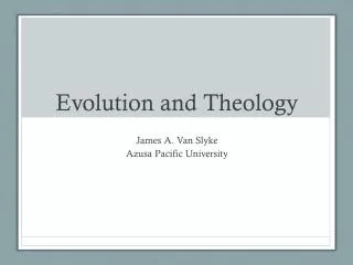 Evolution and Theology