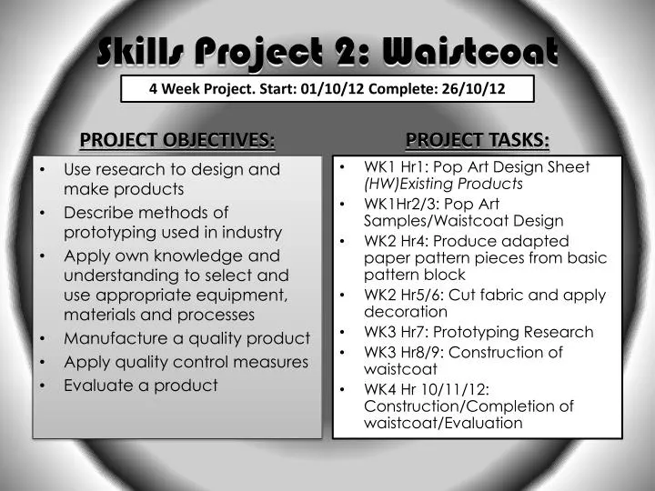 skills project 2 waistcoat