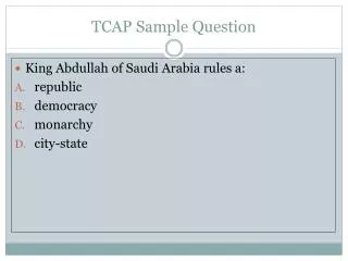TCAP Sample Question