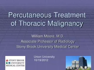 Percutaneous Treatment of Thoracic Malignancy