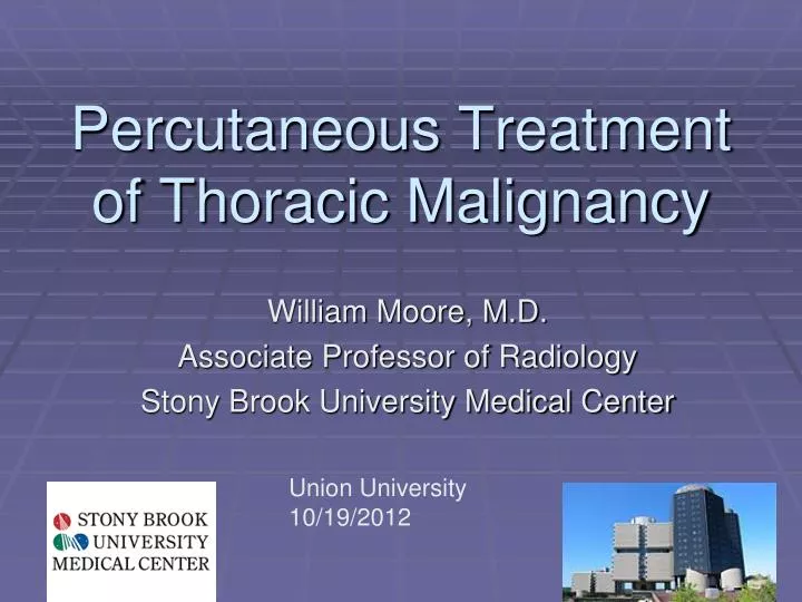 percutaneous treatment of thoracic malignancy