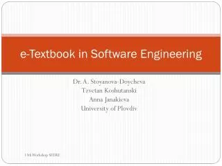 e -Textbook in Software Engineering
