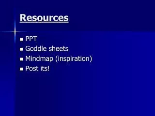resources
