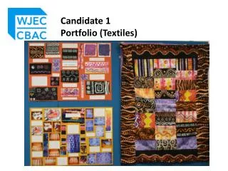 Candidate 1 Portfolio (Textiles)
