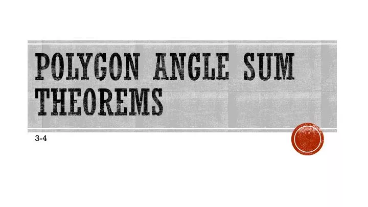 polygon angle sum theorems