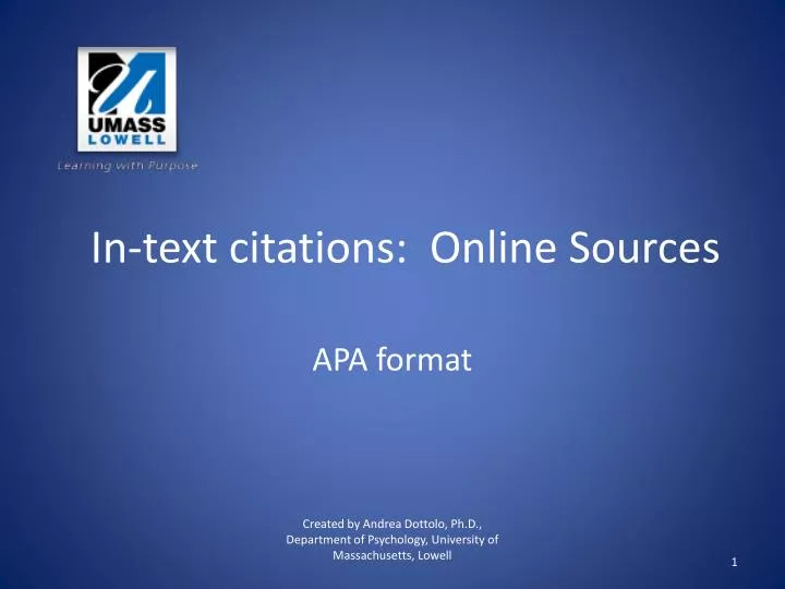 in text citations online sources