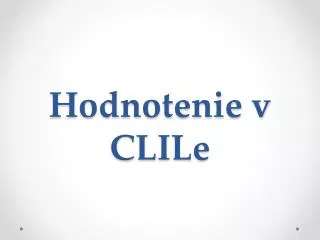 hodnotenie v clile