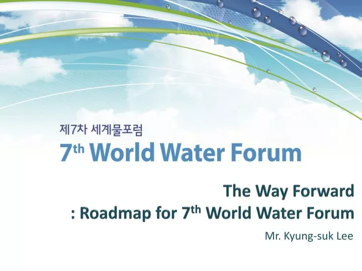 the way forward roadmap for 7 th world water forum