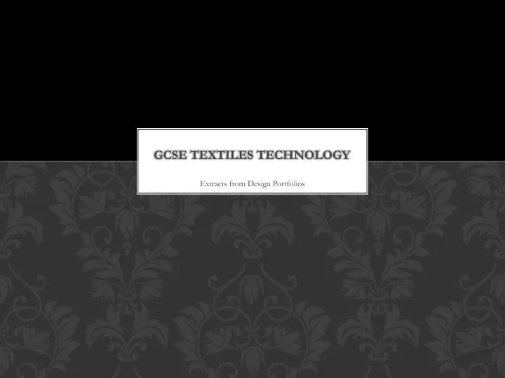 gcse textiles technology