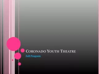 Coronado Youth Theatre