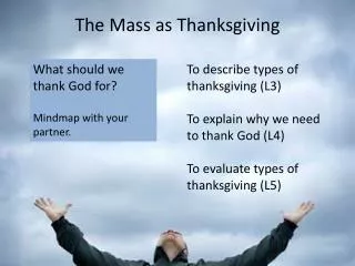 The Mass as Thanksgiving