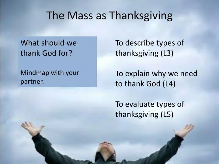 the mass as thanksgiving