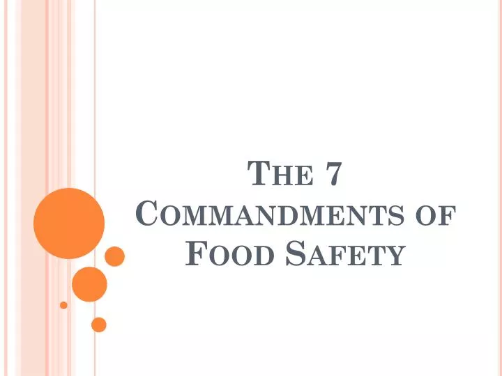 the 7 commandments of food safety