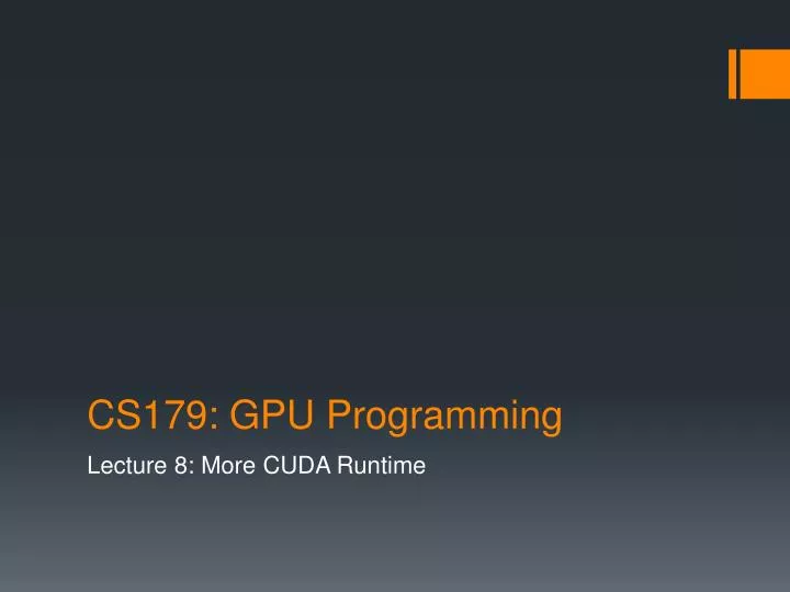 cs179 gpu programming