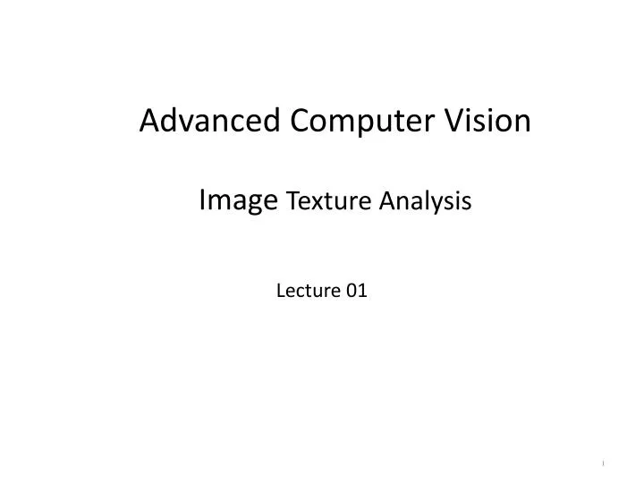 advanced computer vision image texture analysis