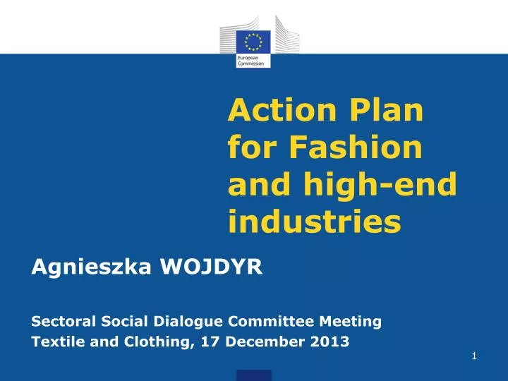 action plan for fashion and high end industries