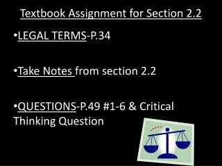 textbook assignment for section 2 2