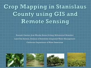 Crop Mapping in Stanislaus County using GIS and Remote Sensing