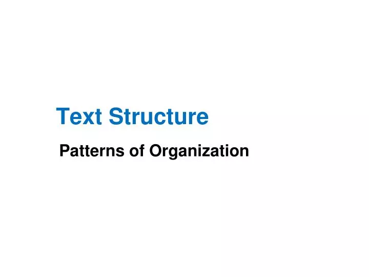 text structure