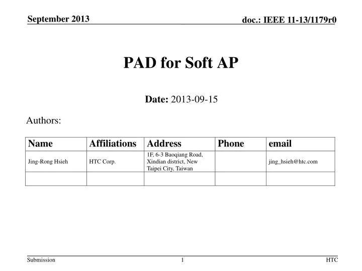 pad for soft ap