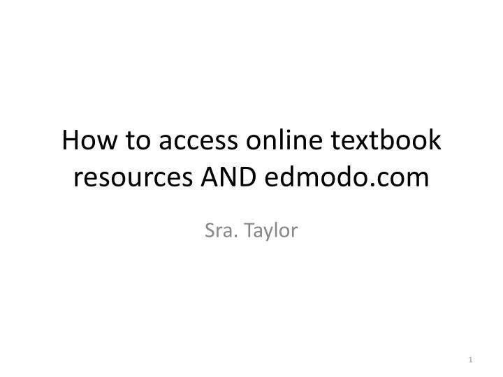 how to access online textbook resources and edmodo com