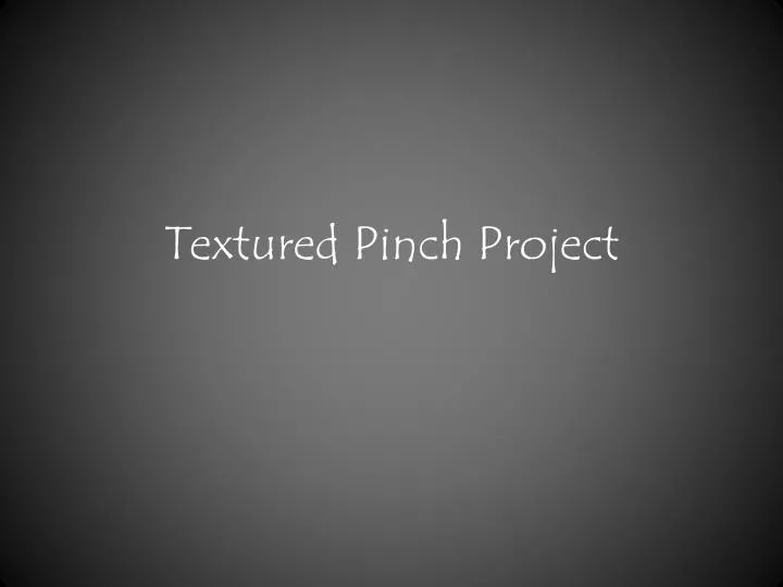 textured pinch project