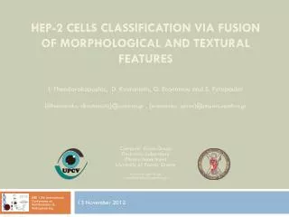 HEp-2 Cells Classification via fusion of morphological and textural features