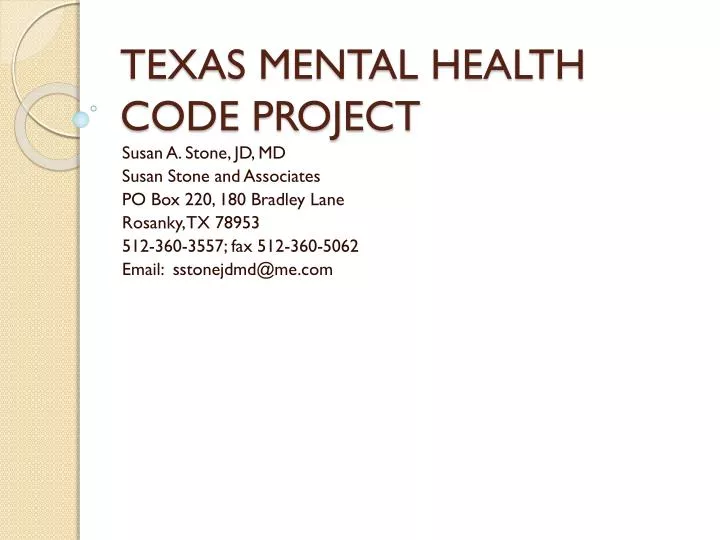 texas mental health code project