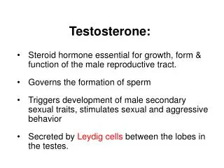 Testosterone: