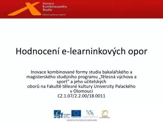 hodnocen e learninkov ch opor
