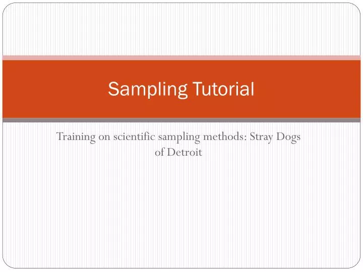 sampling tutorial