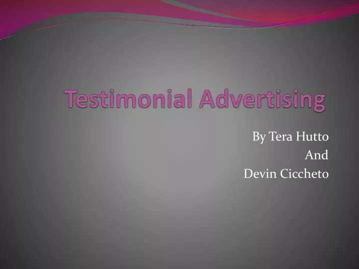 testimonial advertising