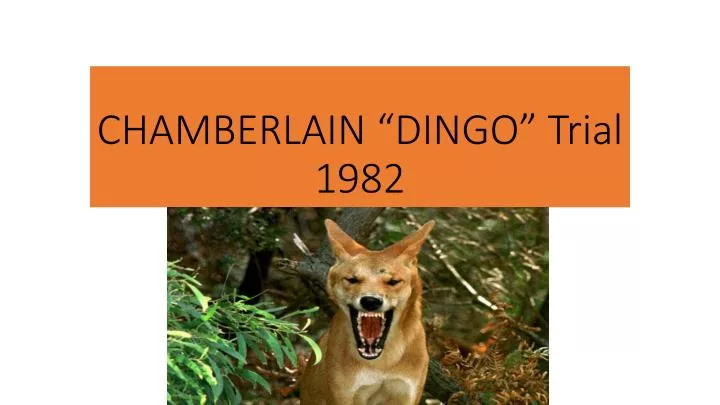 chamberlain dingo trial 1982
