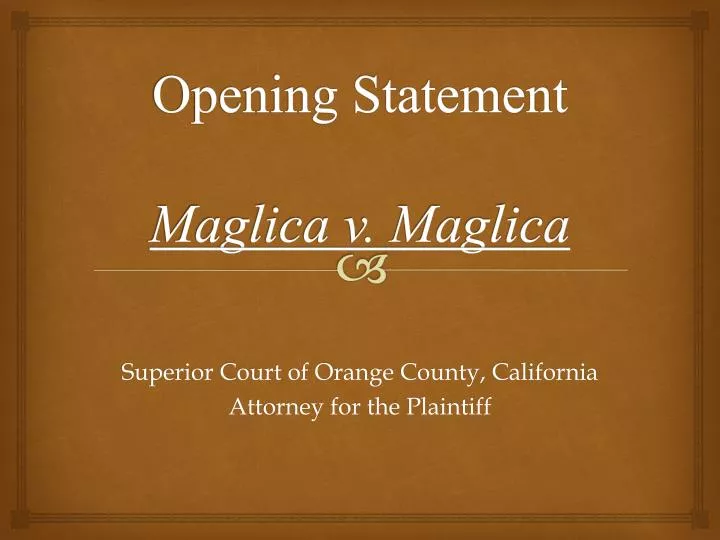 opening statement maglica v maglica