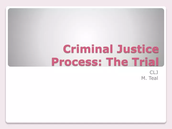 criminal justice process the trial