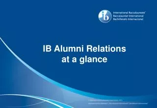 IB Alumni Relations at a glance