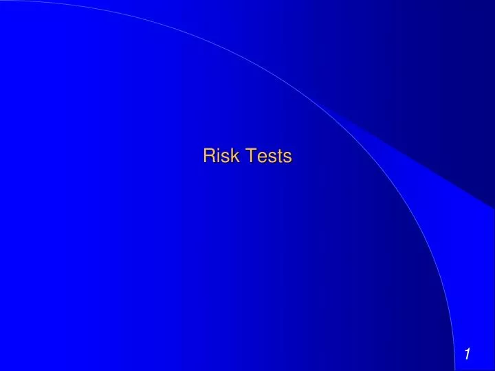 risk tests