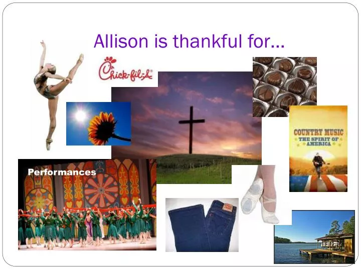 allison is thankful for