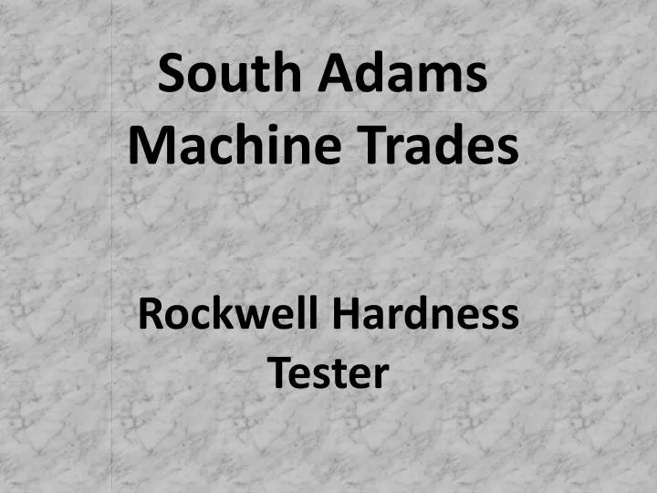 south adams machine trades
