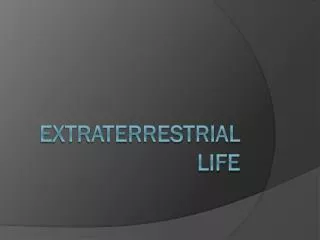 Extraterrestrial Life