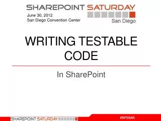 Writing Testable Code